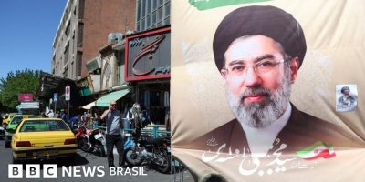 Legenda da foto, Mojtaba Jamenei não foi visto em público desde que sucedeu seu pai como líder...