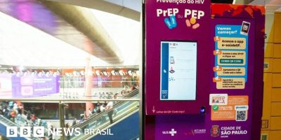 Legenda da foto, Capital paulista é a única cidade do mundo em que é possível retirar a PrEP,...