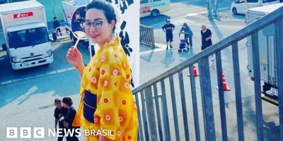 Legenda da foto, Carine Sayuri Goto diz que terremoto e xenofobia são as duas grandes preocupaç...