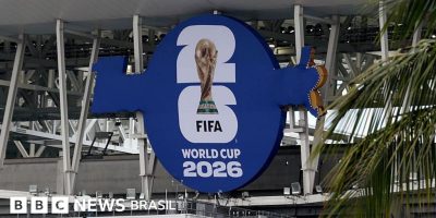 Legenda da foto, A Fifa prometeu uma Copa do Mundo com ingressos esgotados, mas ainda há entrada...