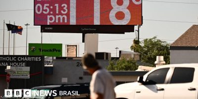 Legenda da foto, Cientistas alertam que temperaturas extremas como essas tendem a se tornar o "no...