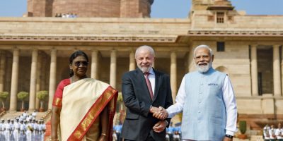  Presidente Lula durante cerimônia oficial de boas-vindas no Palácio Presidencial (Rashtrapati...