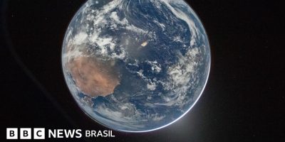 Legenda da foto, O astronauta da Nasa e comandante da Artemis 2, Reid Wiseman, fez esta imagem da...