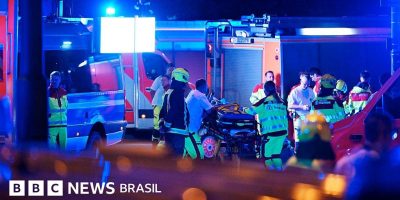 Legenda da foto, Motorista de um veículo branco teria atingido várias pessoas na via Ahornsteig