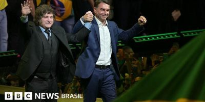 Legenda da foto, Um vídeo de Jair Bolsonaro, que teria sido feito por inteligência artificial, ...