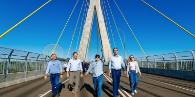 Presidente Lula, durante visita e cerimônia de abertura da Ponte da Integração Brasil–Paraguai
