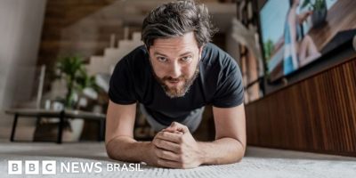 Legenda da foto, Os exercícios isométricos, que envolvem a manutenção de certas posturas, pod...