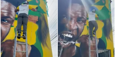 Virginia Ã© retirada de mural da Copa apÃ³s tÃ©rmino com Vini Jr.