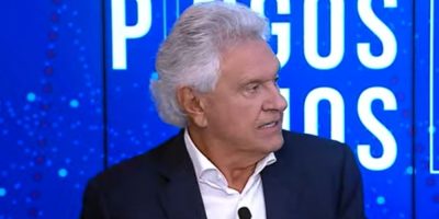 Pré-candidato à Presidência da República, Ronaldo Caiado, durante participação no programa ...