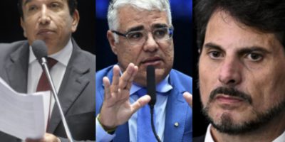 Senadores Magno Malta, Eduardo Girão e Marcos do Val